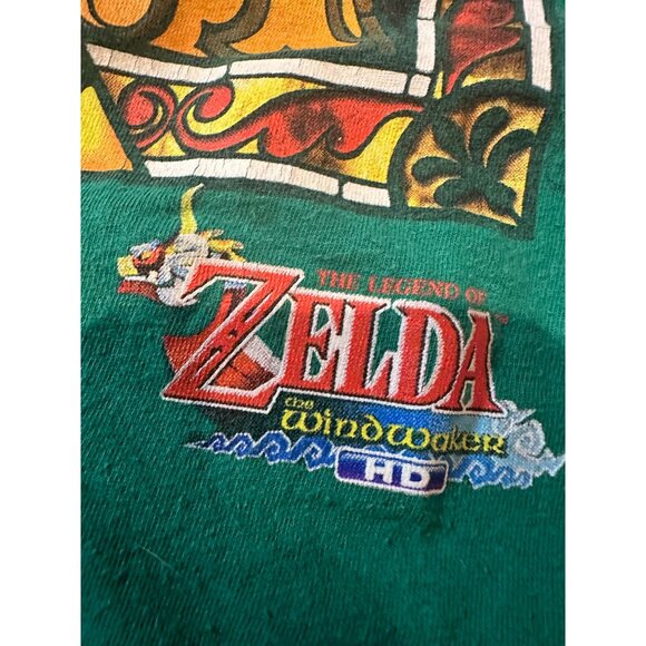 The Legend of Zelda Wind Waker Stained Glass Graphic T-Shirt – Men’s Size M – Gr - Picture 8 of 9